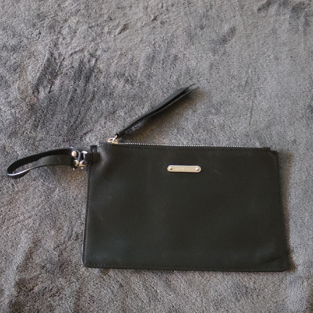 Rebecca Minkoff Black Leather Wristlet